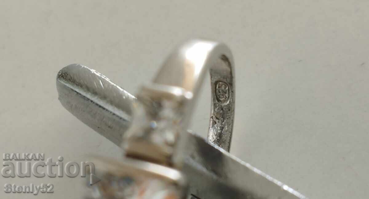 Delivery of Silver ring with stones, 925 grade, weight 3.93 g