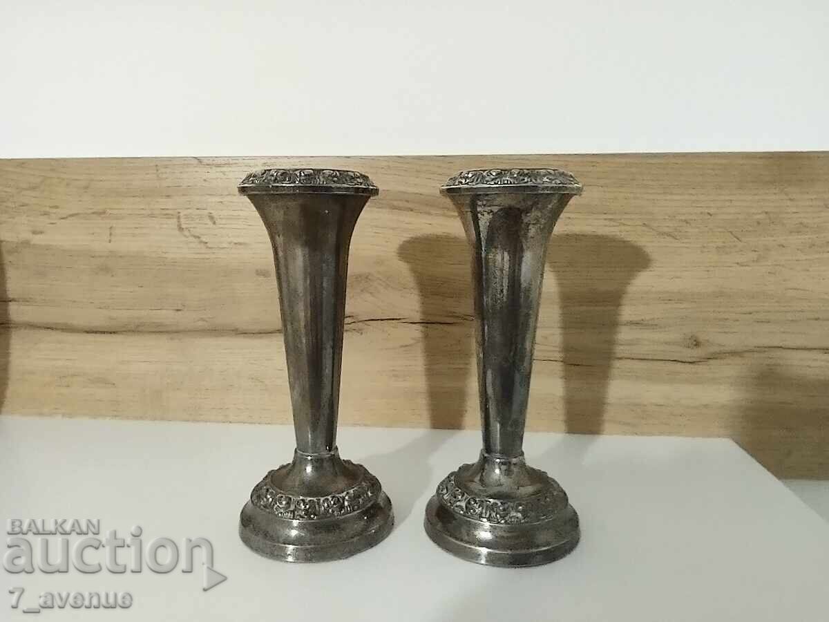 Delivery of Candlesticks/Vases, silver-plated with stamps, 4.04.25