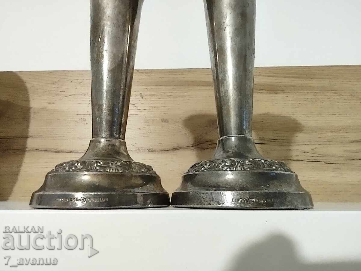 Candlesticks/Vases, silver-plated with stamps, 4.04.25 - 6