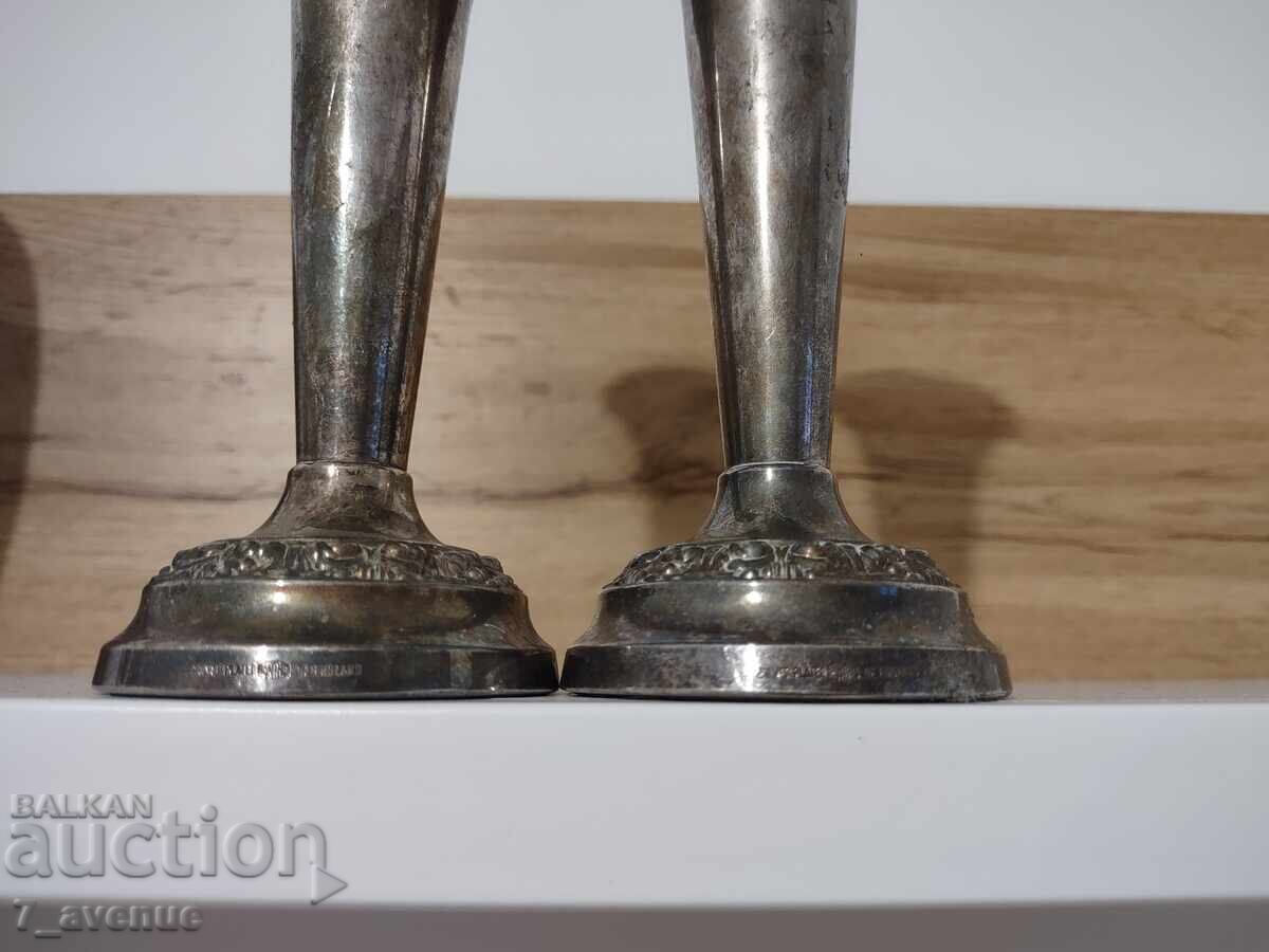 Candlesticks/Vases, silver-plated with stamps, 4.04.25 - 7