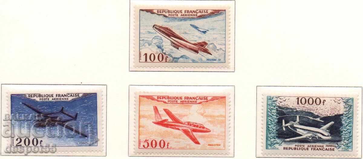 1954. Γαλλία. Αεροπορικό ταχυδρομείο. Πρωτότυπα αεροπλάνων. RR