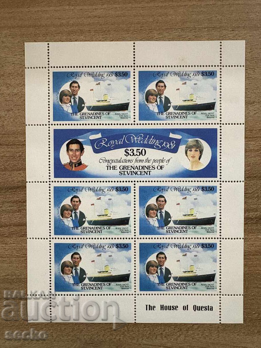 Auction Grenadines from Saint Vincent - Royal Wedding... (1981) MNH Auction Grenadines from Saint Vincent - Royal Wedding... (1981) MNH