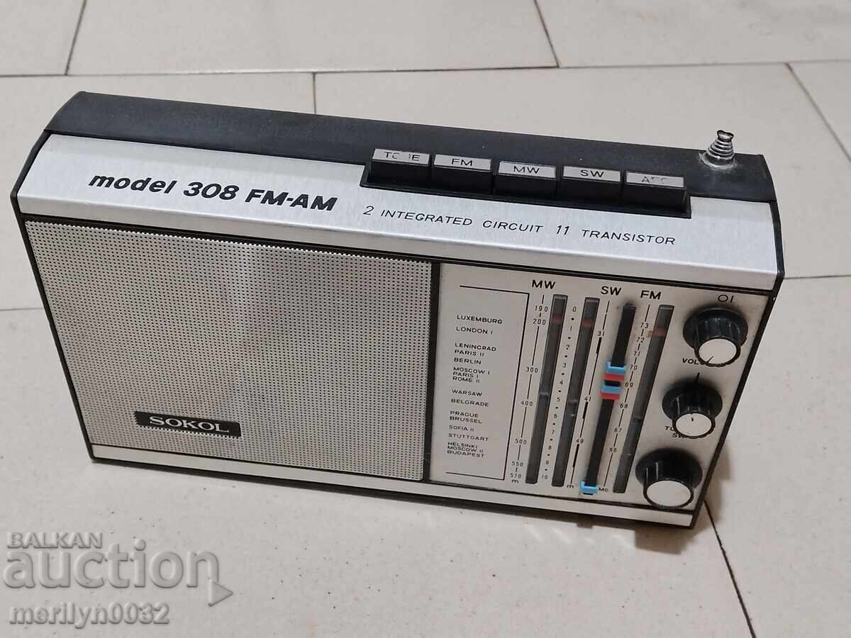 Old Soviet transistor Sokol radio receiver USSR - 7 Old Soviet transistor Sokol radio receiver USSR - 7