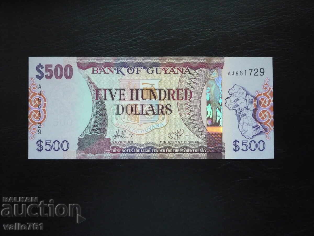 GUYANA (GUIANA) 500 DOLLARS 2011 NEW UNC