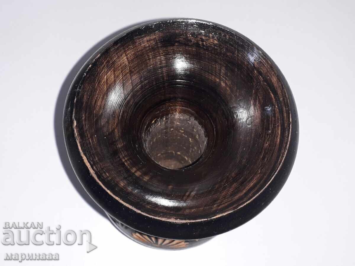 OLD VASE. WOOD. 747 GR - 5