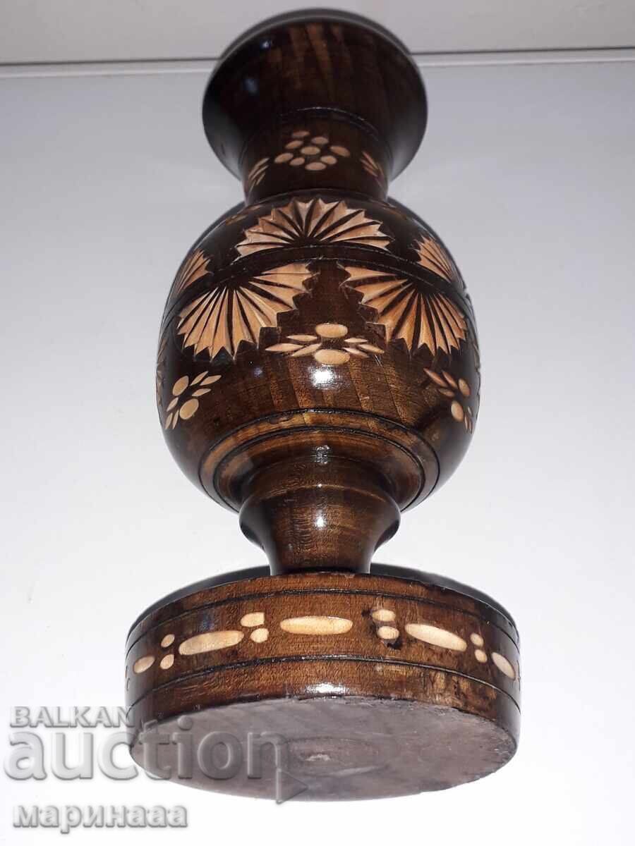 Delivery of OLD VASE. WOOD. 659 GR Delivery of OLD VASE. WOOD. 659 GR