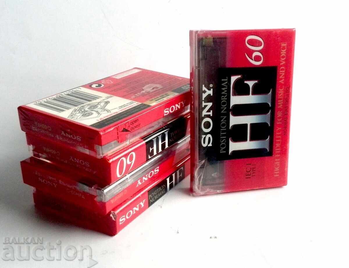Аудио касети sony чисто нови 5 броя с цена € 0.01 | 0.02 лв.