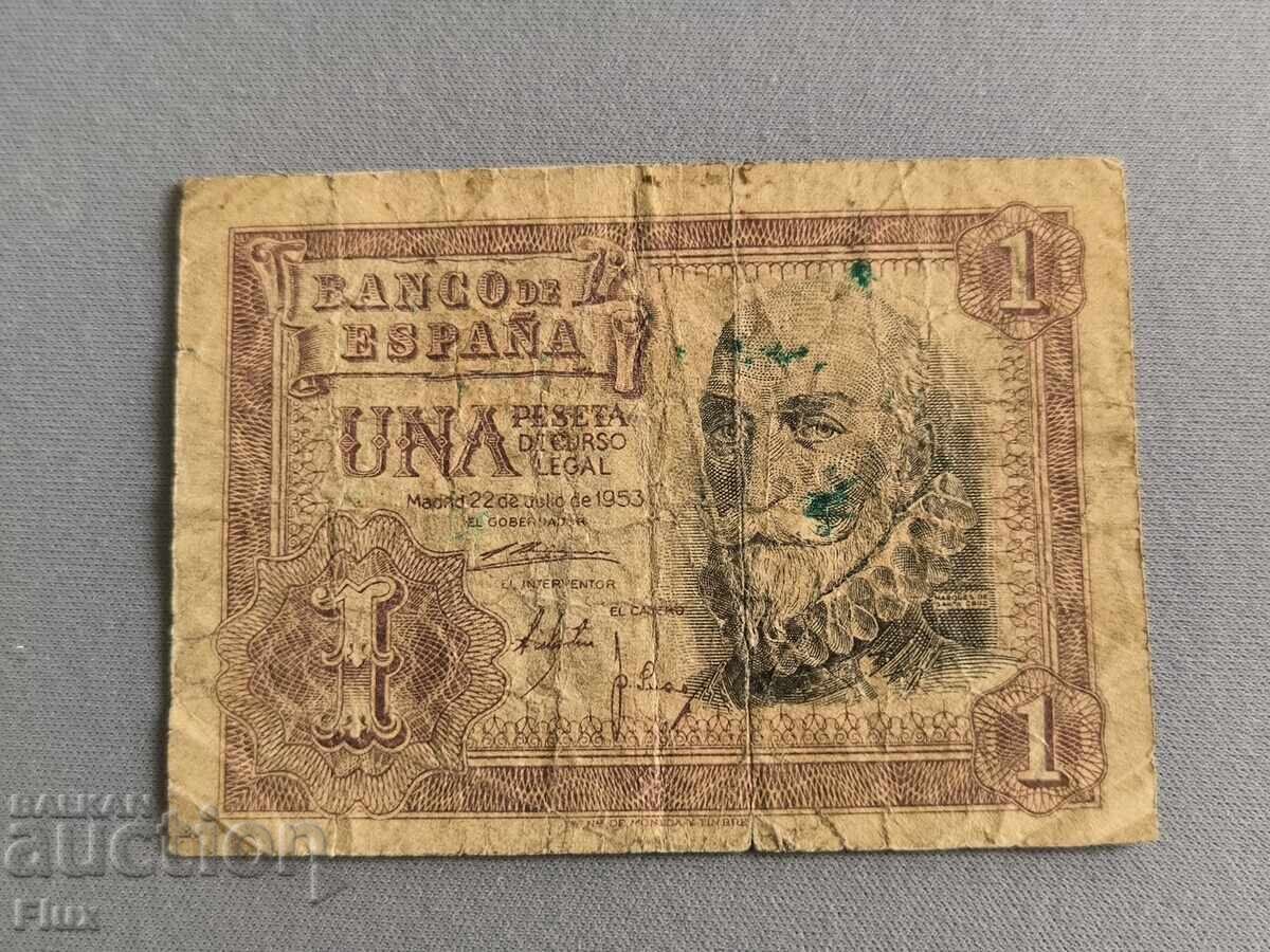 Bancnotă - Spania - 1 pesetă | 1953g Bancnotă - Spania - 1 pesetă | 1953g