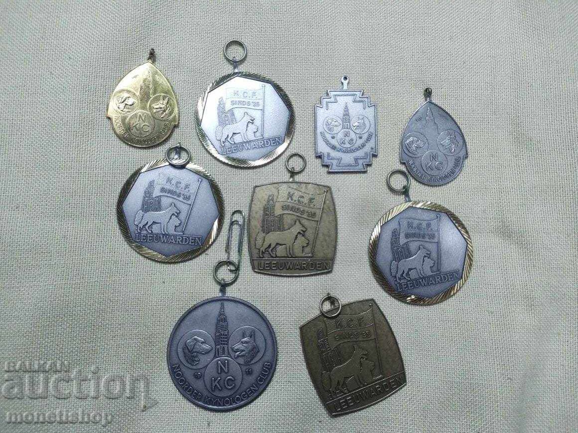 9τμχ. μετάλλια θέμα Σκύλοι