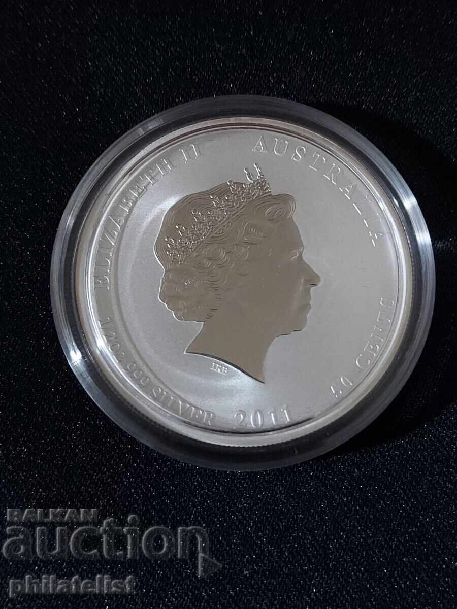 Auction Australia 2011 - 50 Cents - Year of the Rabbit, 1/2 OZ Silver Auction Australia 2011 - 50 Cents - Year of the Rabbit, 1/2 OZ Silver