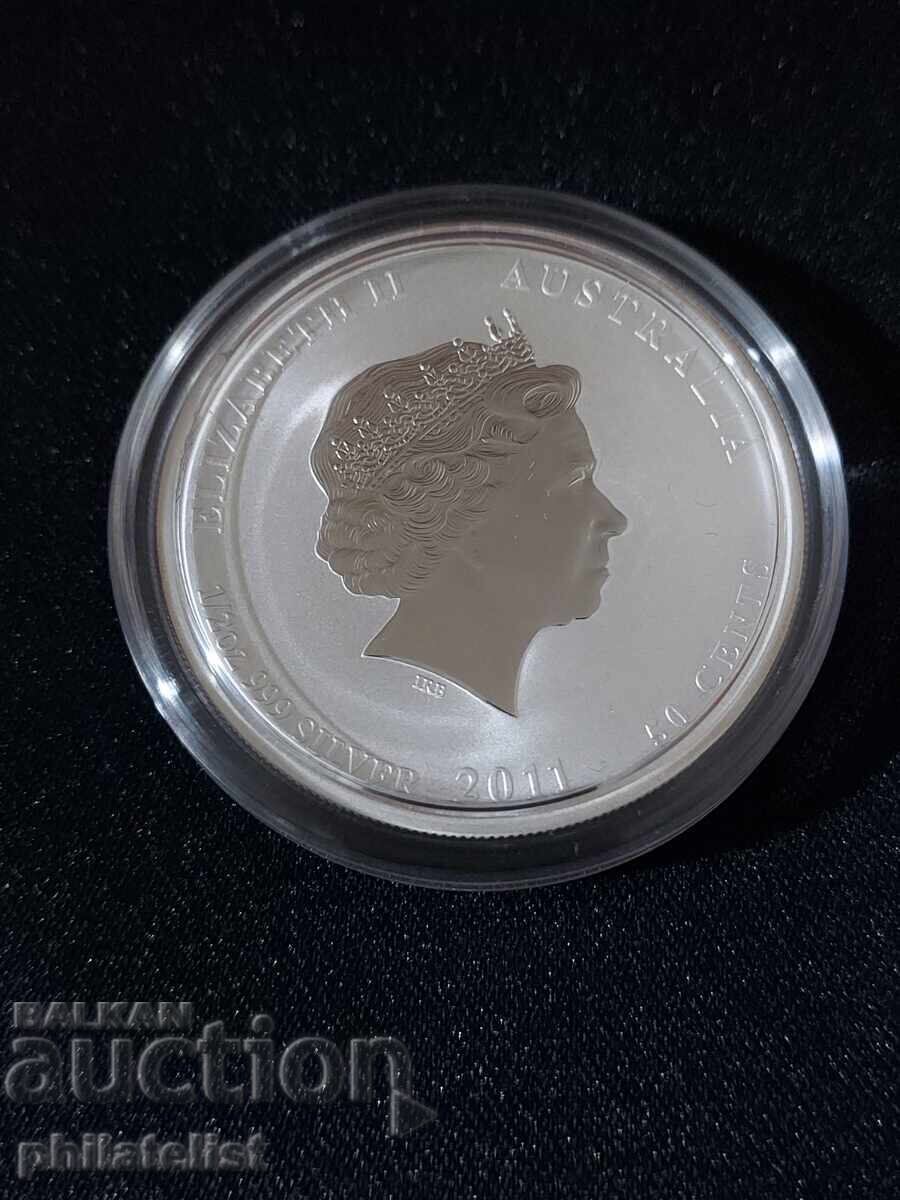 Delivery of Australia 2011 - 50 Cents - Year of the Rabbit, 1/2 OZ Silver Delivery of Australia 2011 - 50 Cents - Year of the Rabbit, 1/2 OZ Silver