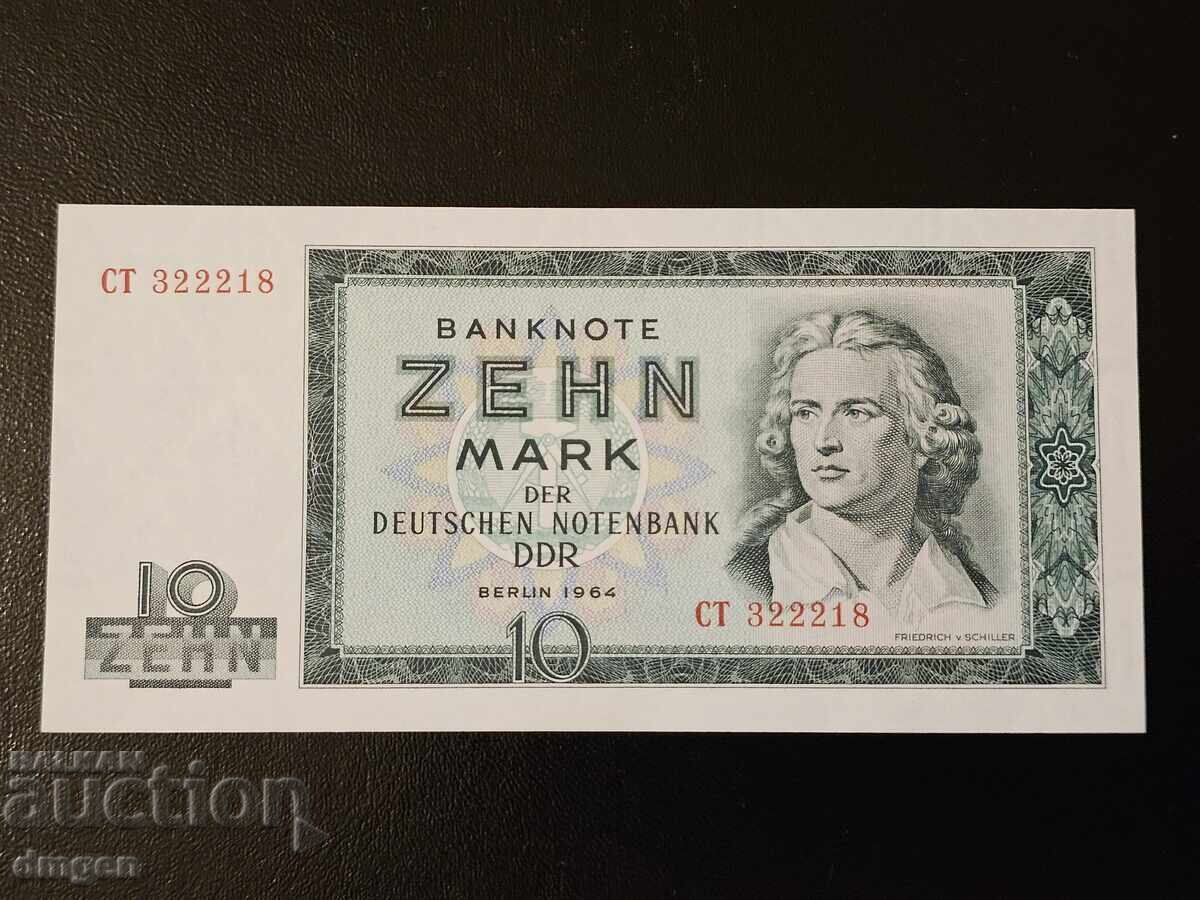 10 mărci RDG 1964 UNC