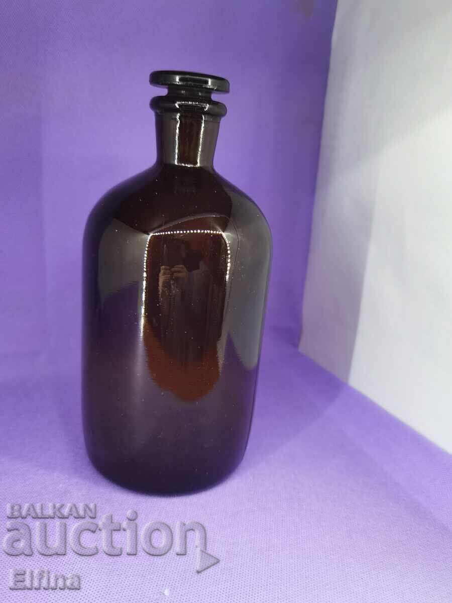 Реактивно шише, с шлиф, тъмно стъкло