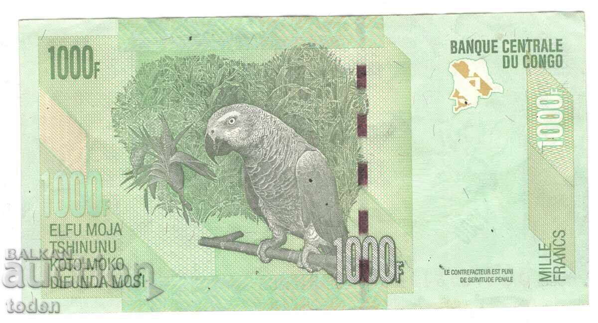 Κονγκό - 1.000 Φράγκα - 2022 - P# 101d - Χαρτί με τιμή 5.00 BGN | € 2.56 Κονγκό - 1.000 Φράγκα - 2022 - P# 101d - Χαρτί με τιμή 5.00 BGN | € 2.56