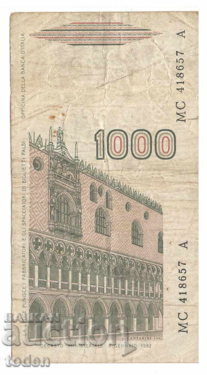 Italia - 1 000 Lire - 1982 - P# 109a.1 - Hârtie cu preț 1.50 BGN | € 0.77