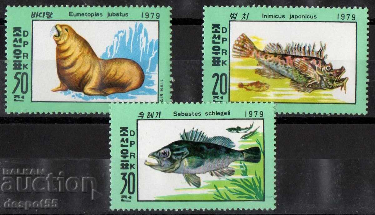 1979. Βορ. Κορέα. Θαλάσσια ζωή. 1979. Βορ. Κορέα. Θαλάσσια ζωή.