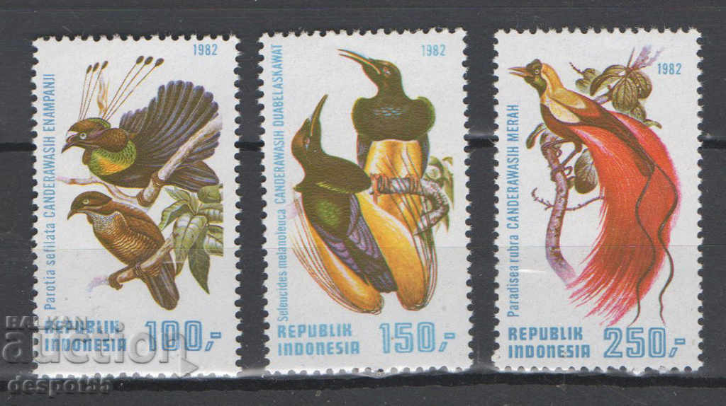 1982. Indonesia. Birds of paradise. 1982. Indonesia. Birds of paradise.
