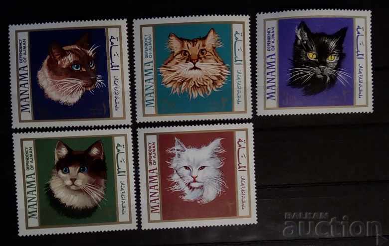 Manama 1968 Fauna/Animals/Cats MNH