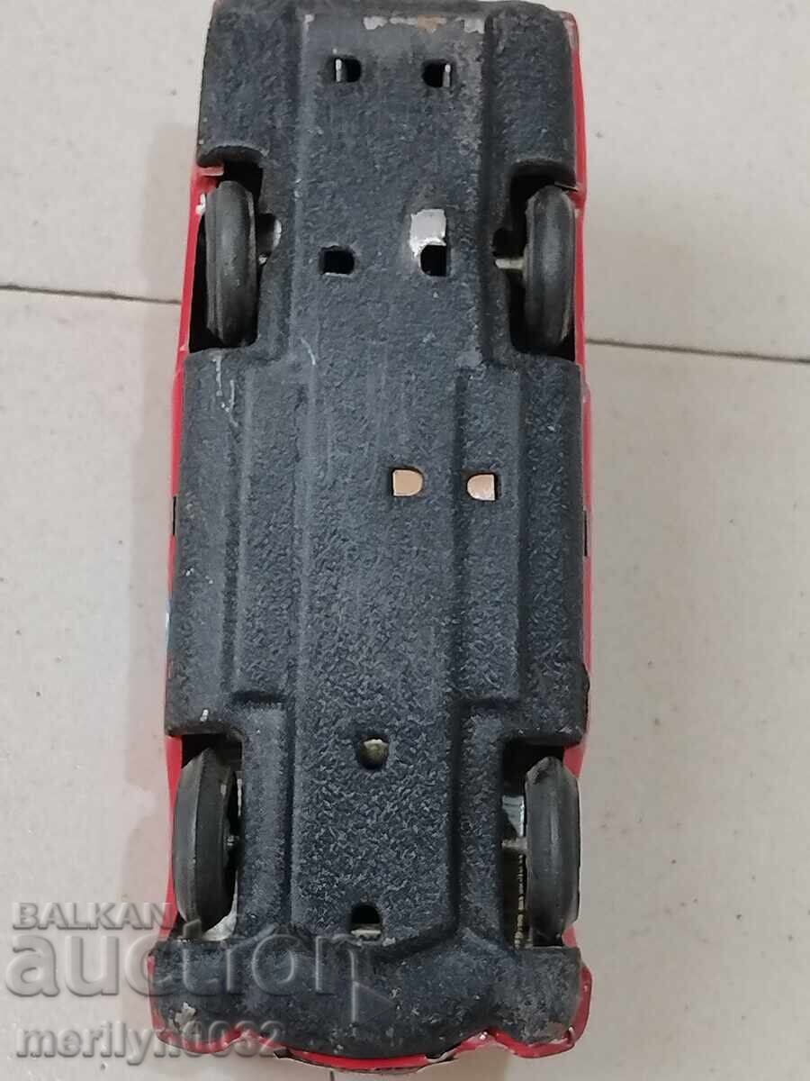 Jucărie veche de tablă, cărucior, automobil - 7
