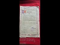CERTIFICATE - WW II