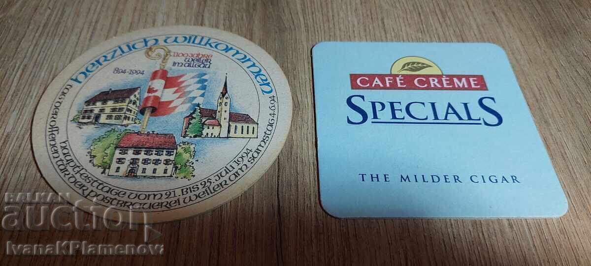 Livrarea Suporturi de pahare noi, două bucăți, pentru colecționari
