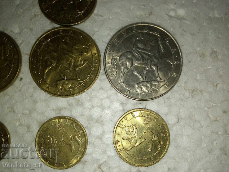 Auction Lot - 10, 20, 50 stotinki, 1, 2, 5, 10 leva 1992 Auction Lot - 10, 20, 50 stotinki, 1, 2, 5, 10 leva 1992