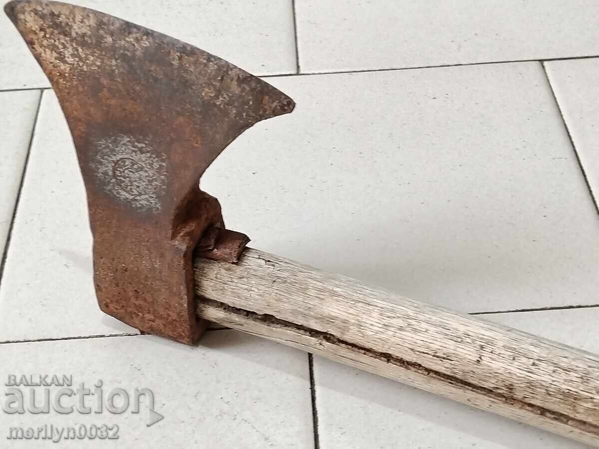 Стара брадва WW2 топор инструмент Вермахт ковано желязо - 5