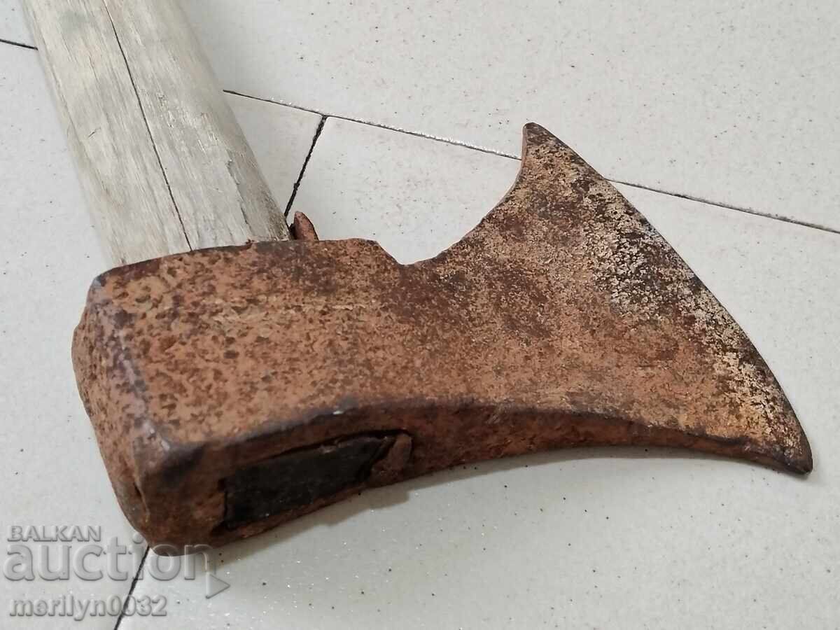 Стара брадва WW2 топор инструмент Вермахт ковано желязо - 6