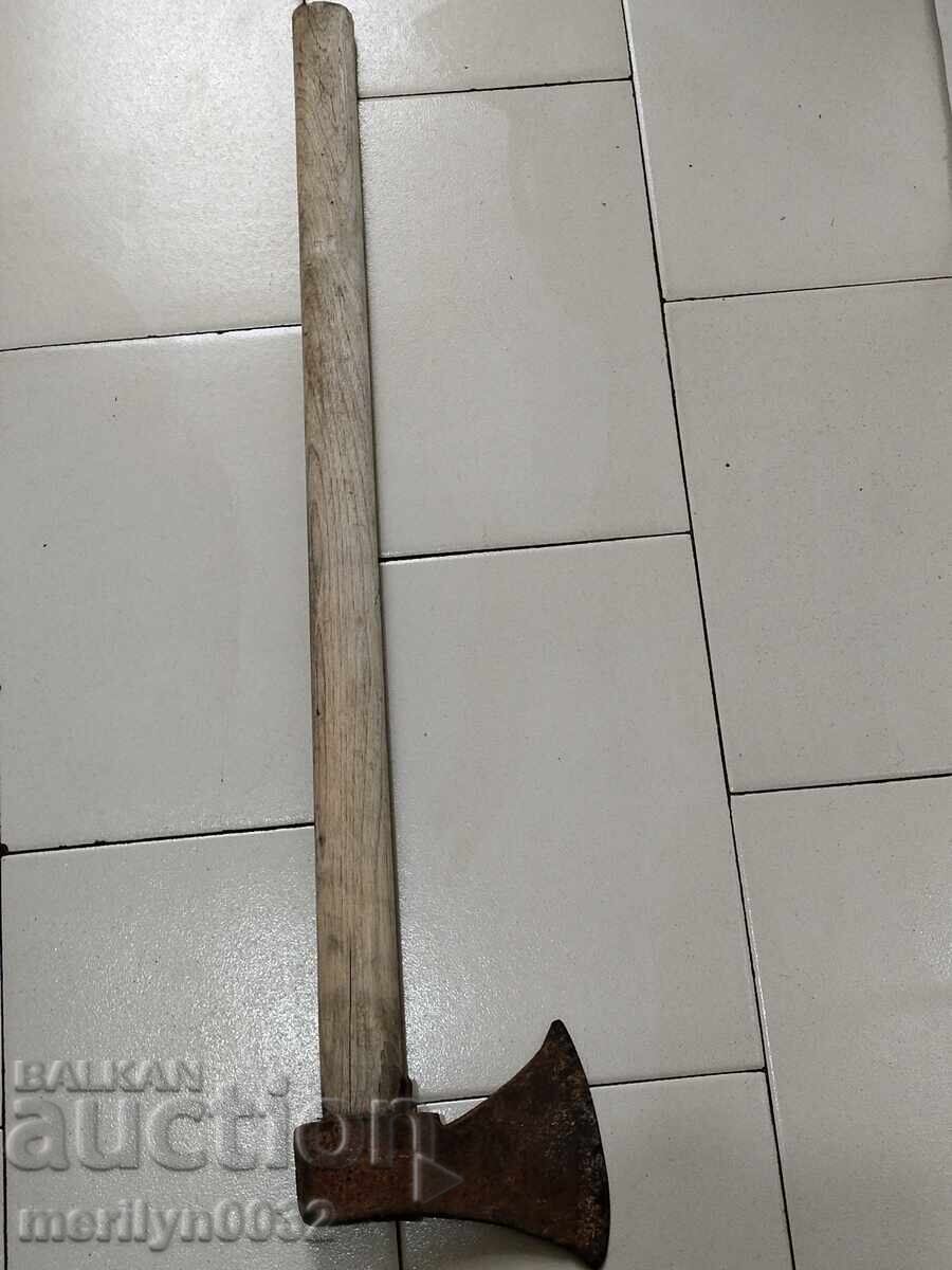 Стара брадва WW2 топор инструмент Вермахт ковано желязо - 7