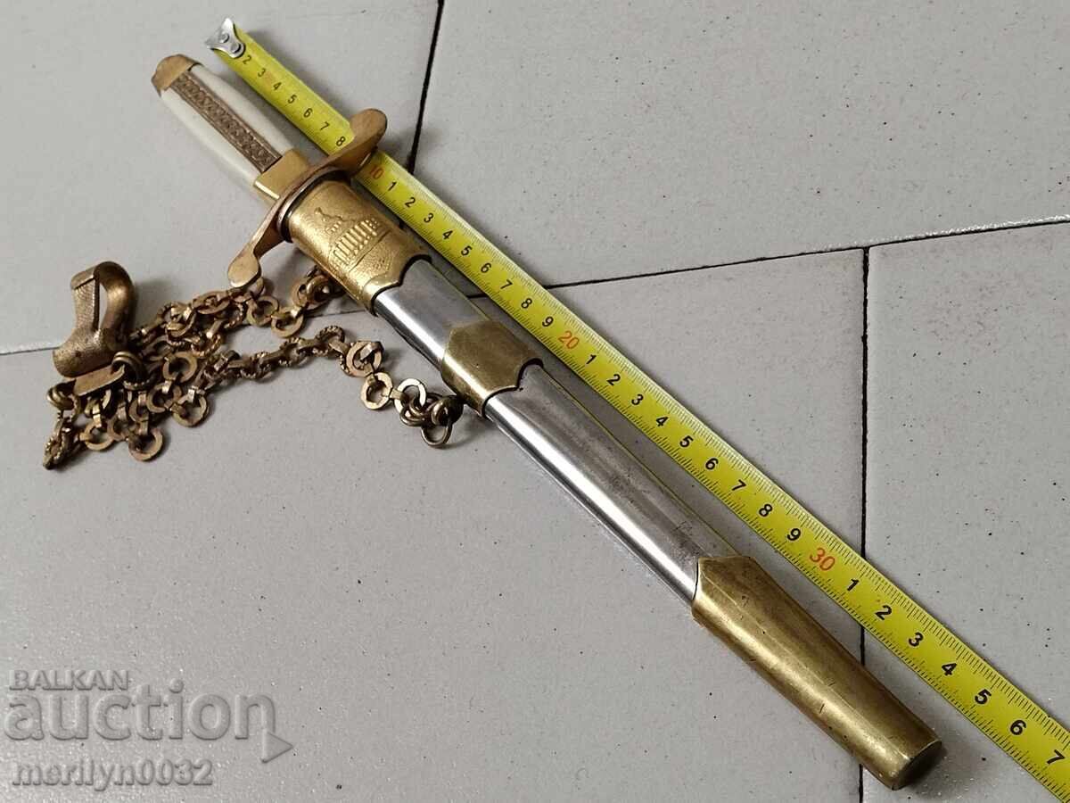 Аукцион Общовойскови офицерски кортик, кама нож с кания