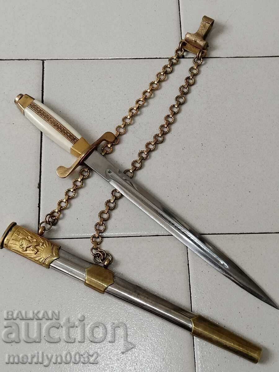 Доставка на Общовойскови офицерски кортик, кама нож с кания