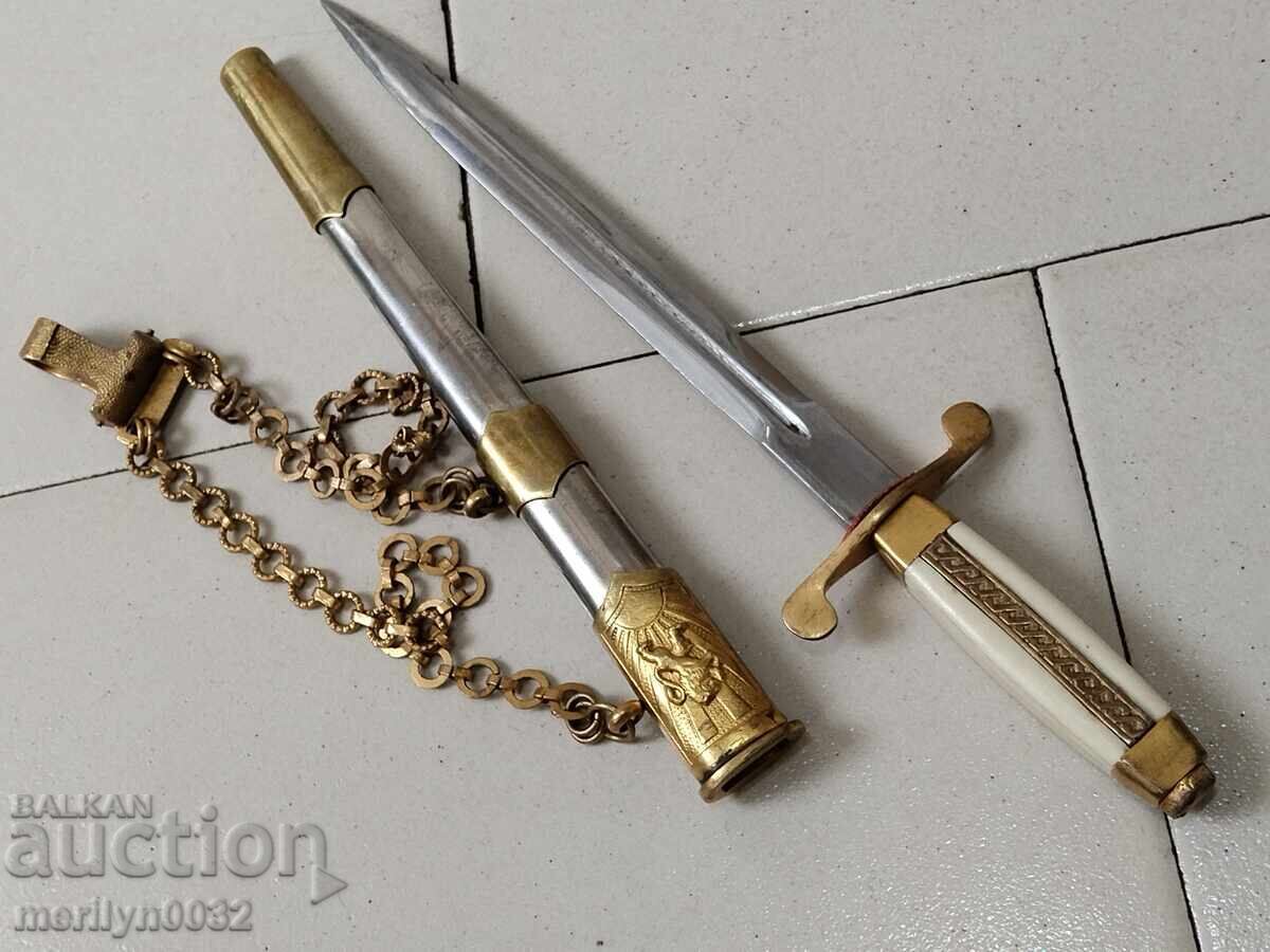 Общовойскови офицерски кортик, кама нож с кания - 7