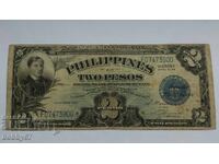 Rare 2 Pesos Banknote "Victory" 1944 - Philippines