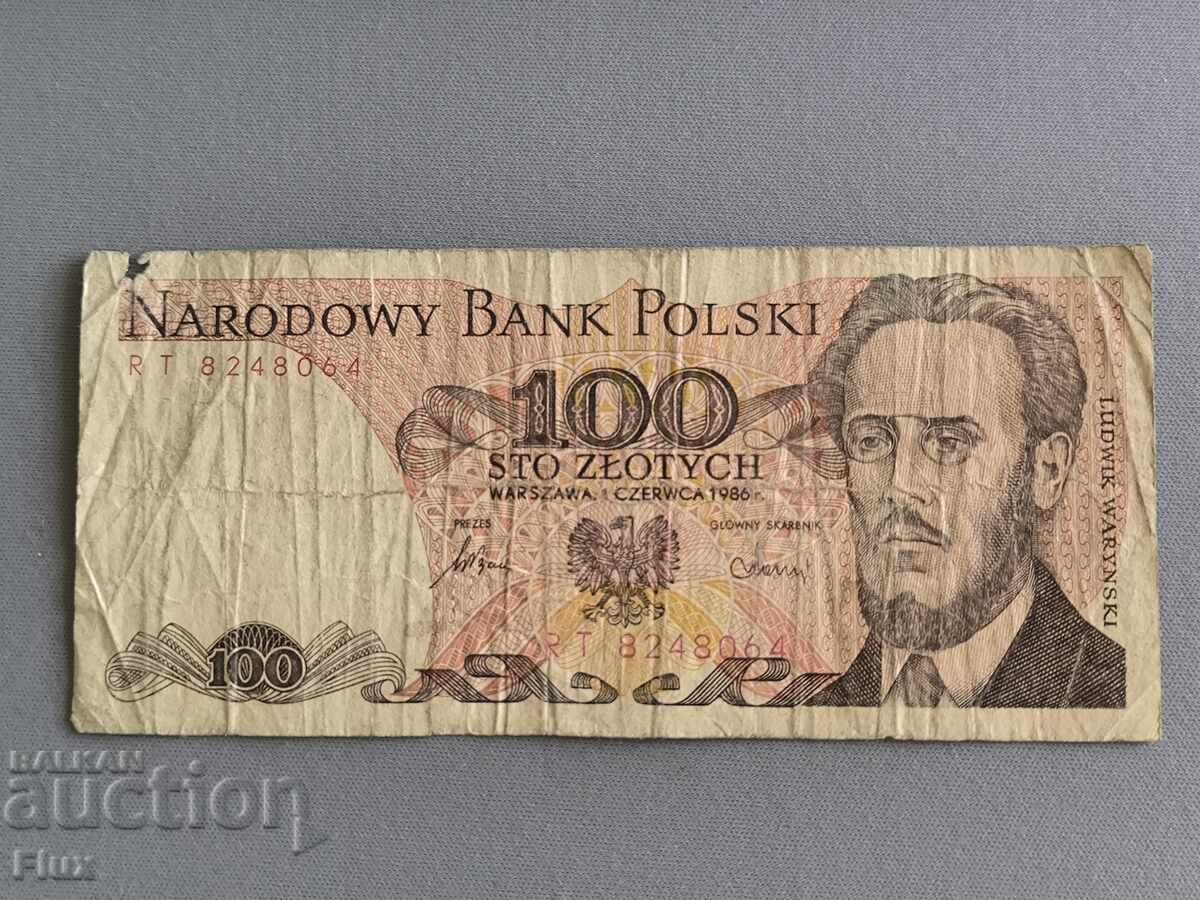 Banknote - Poland - 100 zloty | 1986 Banknote - Poland - 100 zloty | 1986