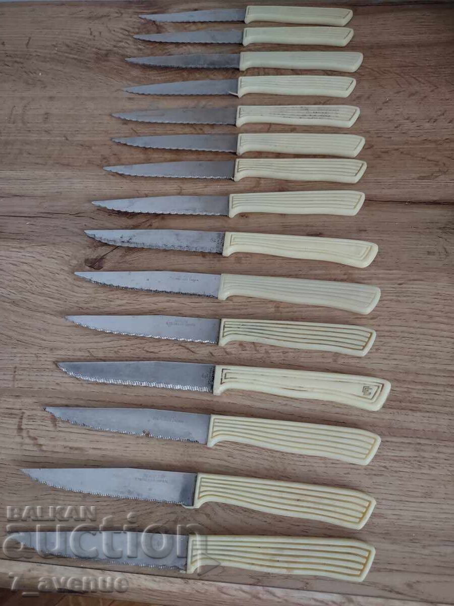 Lot tacâmuri vechi, cuțite, 15 bucăți / 20 cm, Japonia 6.04.25 cu preț 49.00 BGN | € 25.05