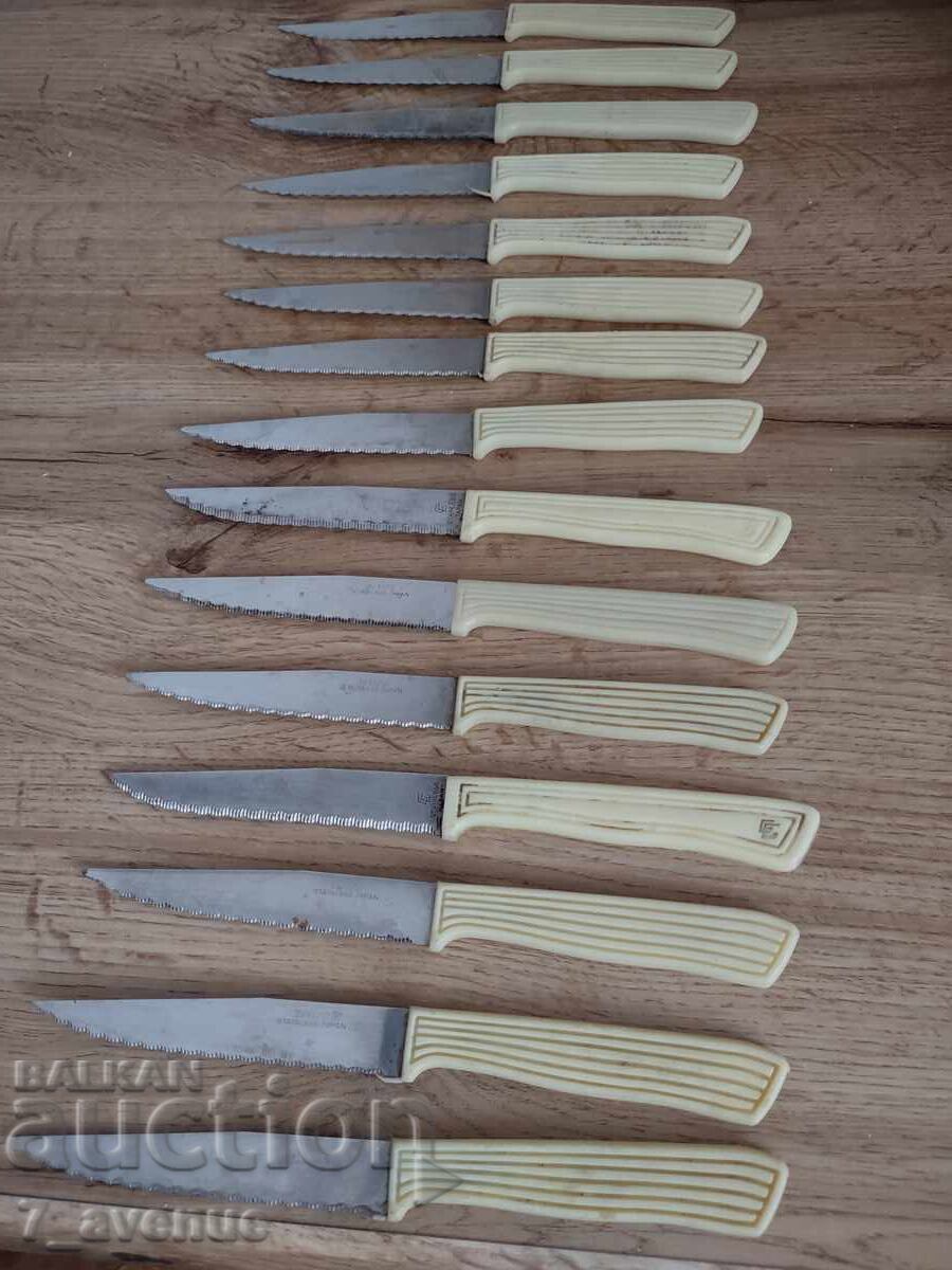 Lot tacâmuri vechi, cuțite, 15 bucăți / 20 cm, Japonia 6.04.25