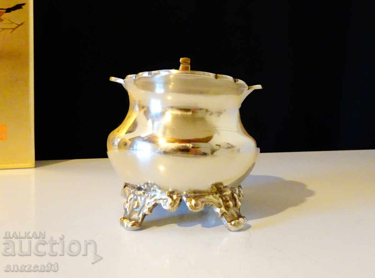 Αγγλική αντίκα μπρούτζινη κανάτα, σαλτσιέρα - 6