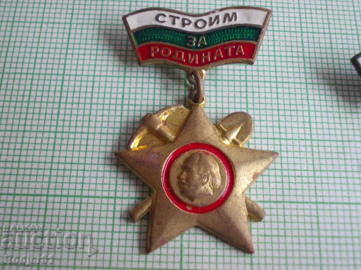 Auction  Badges - Building for the Motherland - 2 pcs