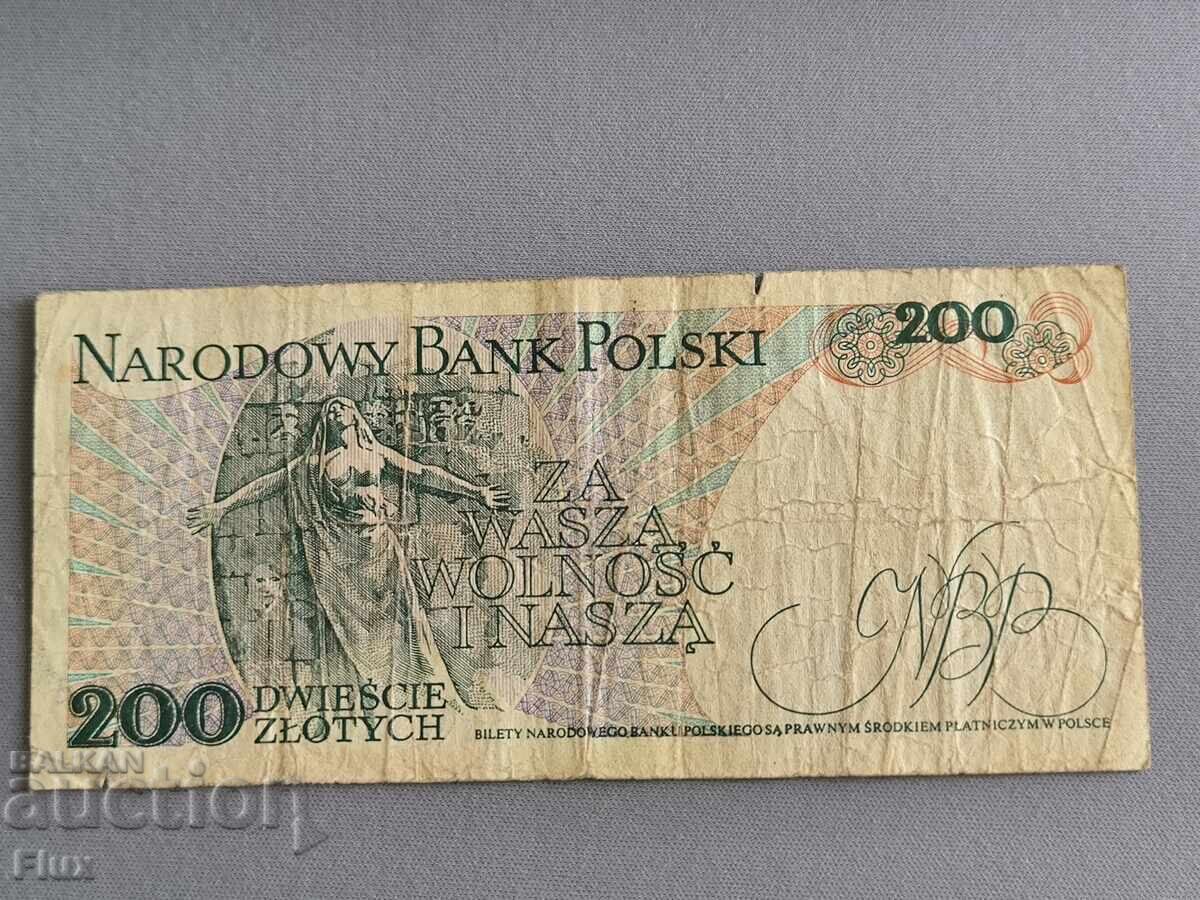 Bancnotă - Polonia - 200 zloți | 1986 cu preț 3.35 BGN | € 1.71 Bancnotă - Polonia - 200 zloți | 1986 cu preț 3.35 BGN | € 1.71