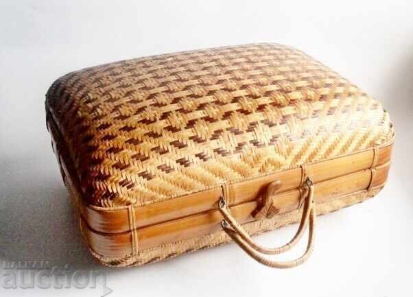 Auction Woven Bamboo Suitcase Woven Suitcase Woven Storage Suitcase Auction Woven Bamboo Suitcase Woven Suitcase Woven Storage Suitcase