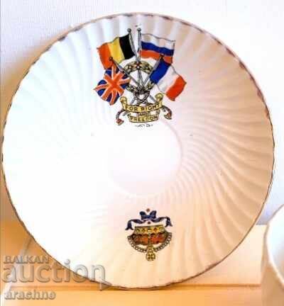 Farfurie rară de propagandă britanică din Primul Război Mondial /1914-18/ - 7