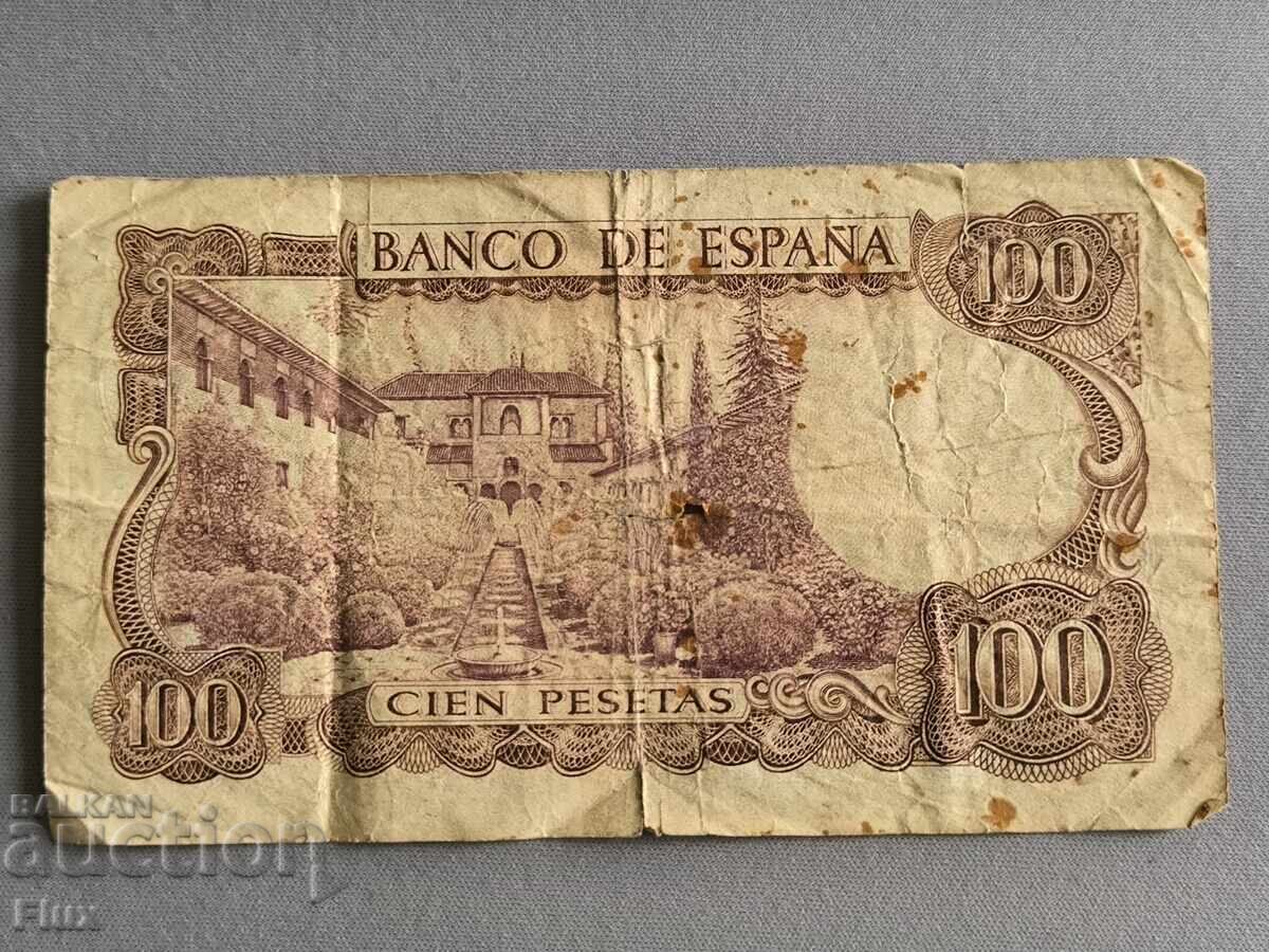 Banknote - Spain - 100 Pesetas | 1970 with price 7.35 BGN | € 3.76 Banknote - Spain - 100 Pesetas | 1970 with price 7.35 BGN | € 3.76
