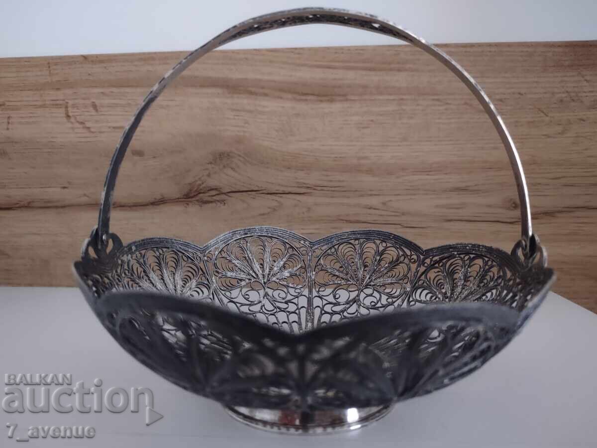 Auction Filigree candy basket bonbonniere Soviet pre-1989, 6.04.25 Auction Filigree candy basket bonbonniere Soviet pre-1989, 6.04.25