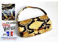 Geantă clasică din piele de piton de șarpe