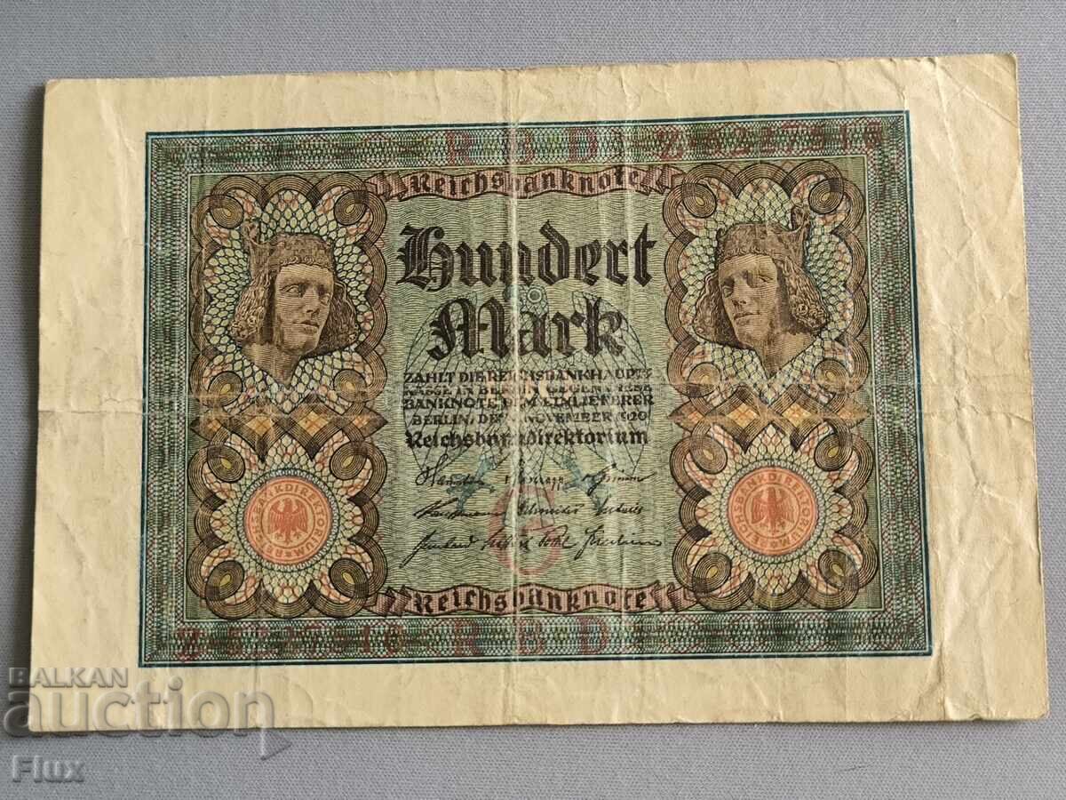 Райх банкнота - Германия - 100 марки | 1920г.