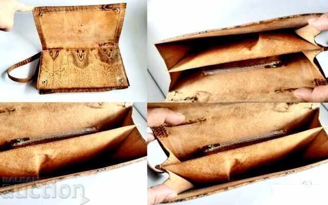 Παράδοση Βίντατζ τσάντα από κροκόδειλο