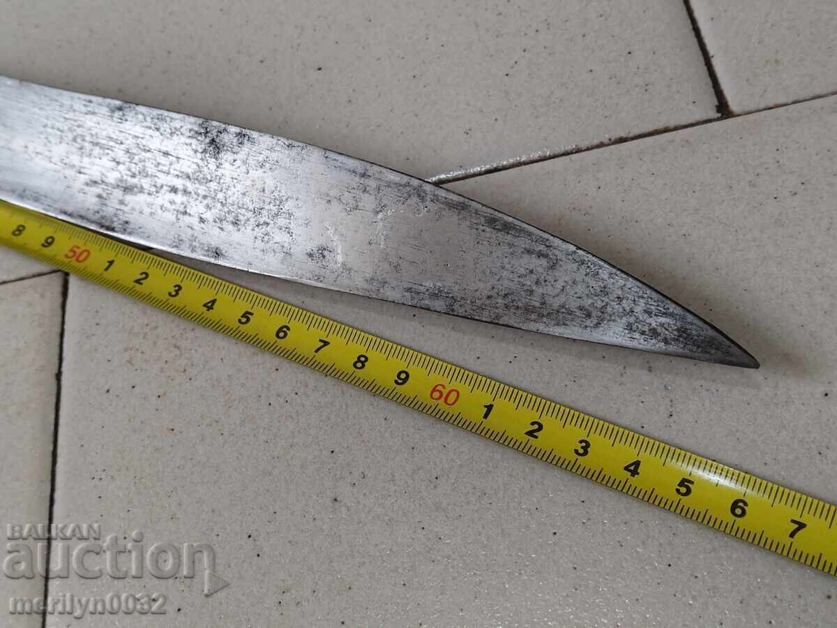 Iatagan turcesc datat, karakulak, cuțit mare cu mânere din corn - 6 Iatagan turcesc datat, karakulak, cuțit mare cu mânere din corn - 6