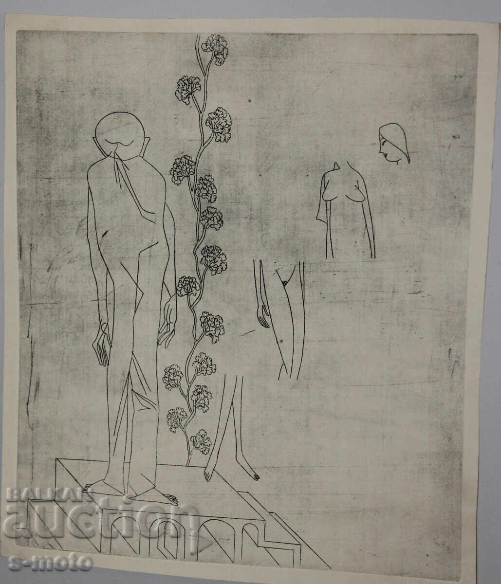 Παράδοση Γραφικά του Ιβάν Γκάζντοφ με ξηρή χάραξη