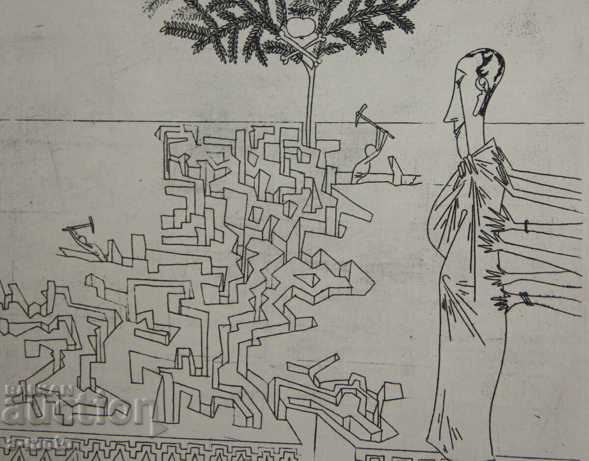 Γραφικά του Ιβάν Γκάζντοφ με ξηρή χάραξη, φιγούρες - 5