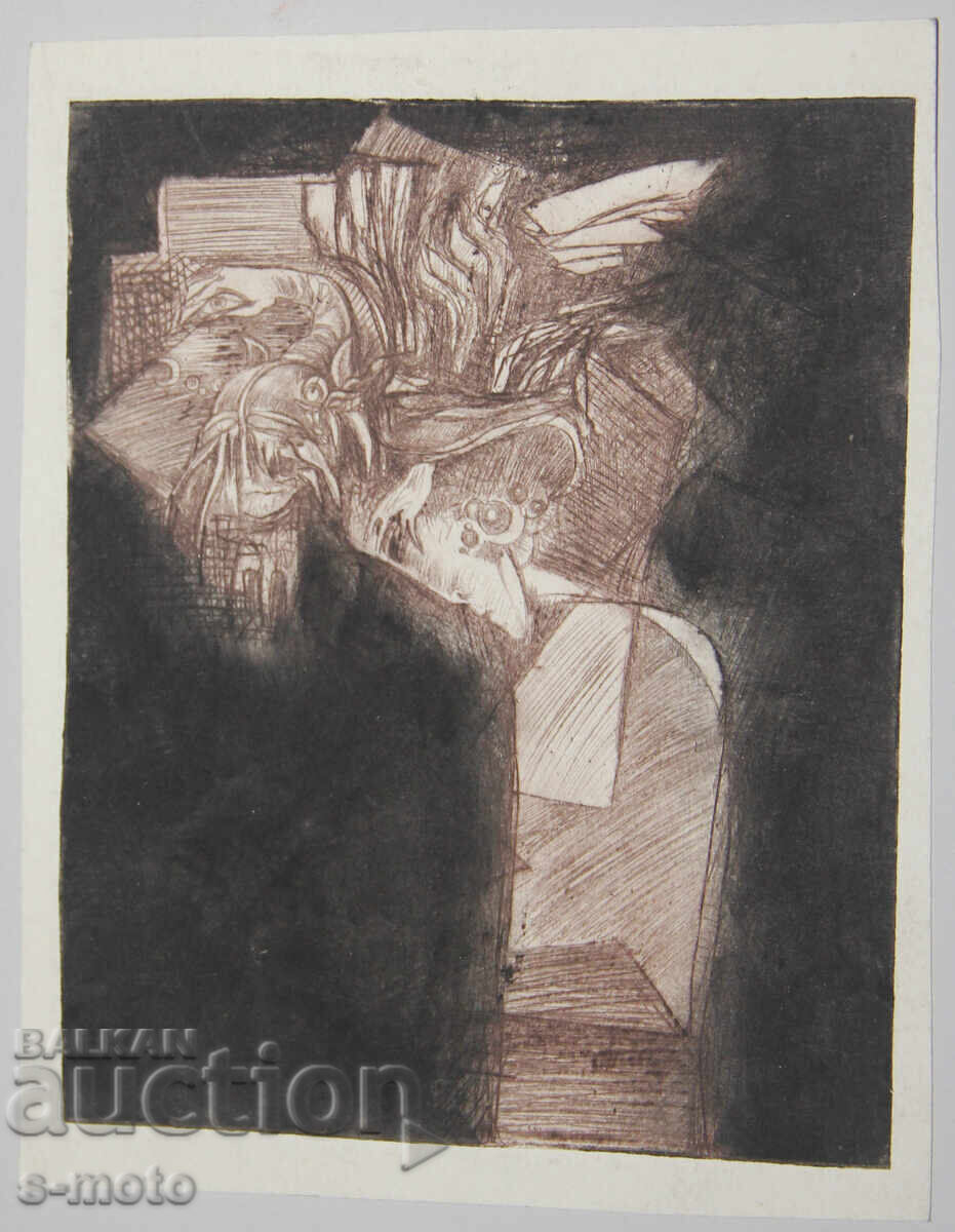 Δημοπρασία Γραφικά της Νέλι Σαντέβα με ξηρή χάραξη, πορτρέτο